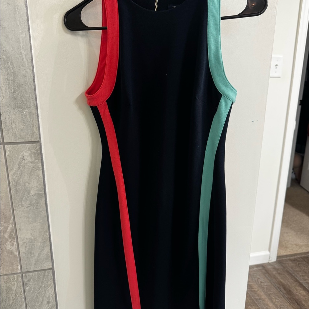 Tommy Hilfiger Black and Coral Sheath Mini Dress
